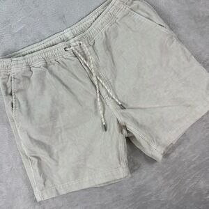 Faherty Men's Cream Flat Front Shorts